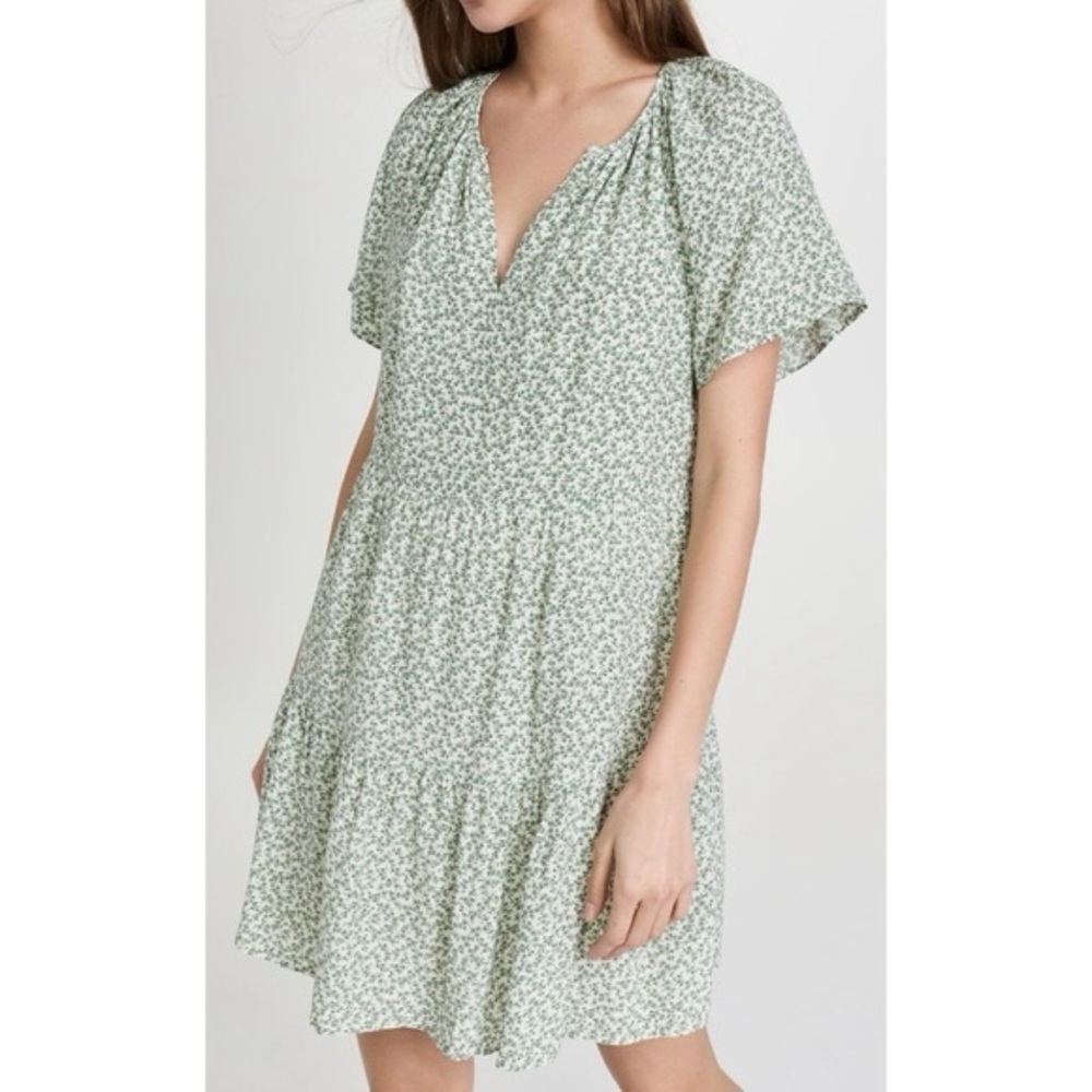 Rails Green Floral Mini Dress